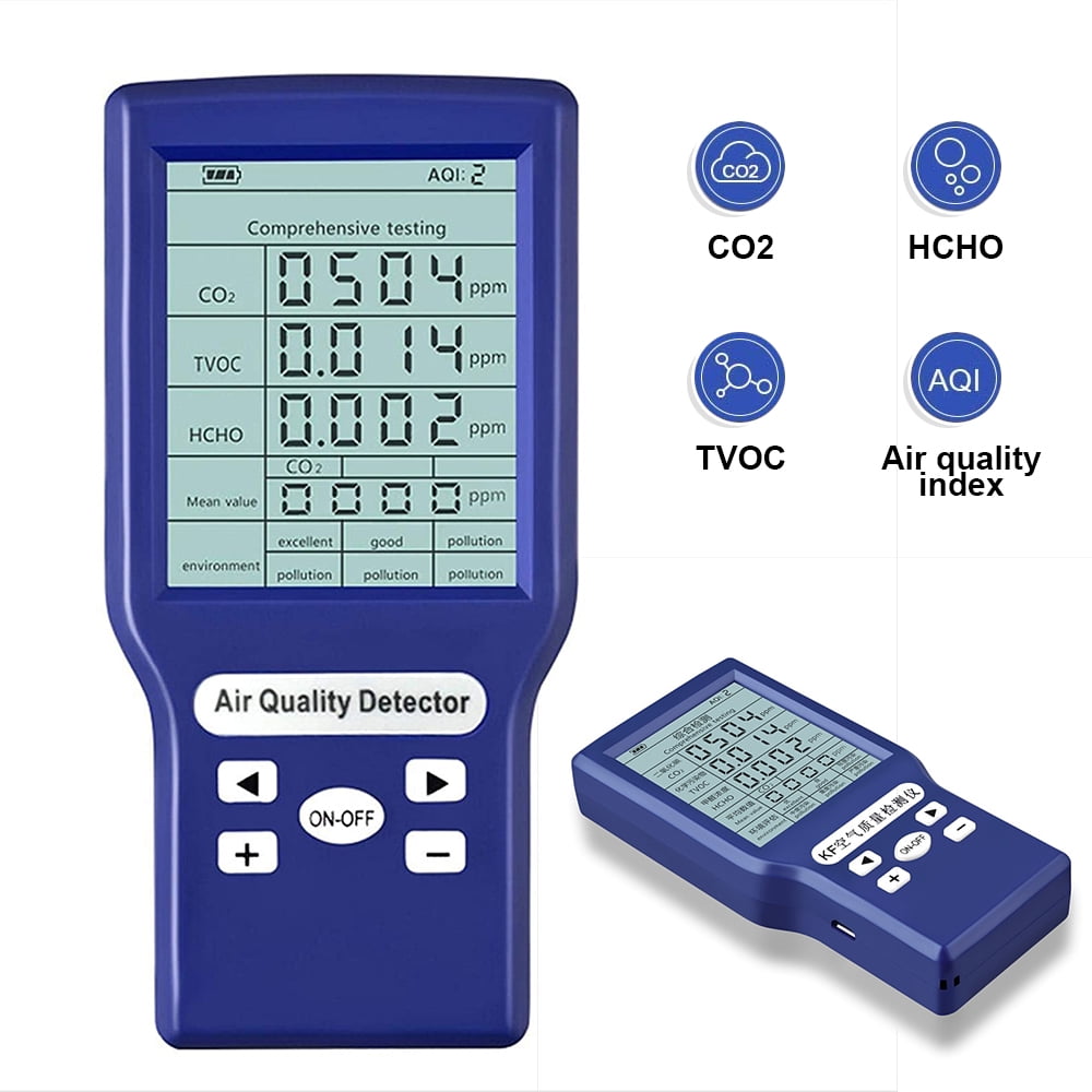 Pollution Sensor Detector Digital Hygrometer Thermometer Test Gauge Carbon Dioxide Meter Pyle Smart Indoor Air Quality Monitor Temperature and Humidity Tester Kit PCO2MT05 Air Tester for Home 