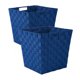 thumbnail image 1 of Papelera de nailon DII Basketweave azul marino trapezoidal (juego de 2) Design Imports  CAMZ37525, 1 of 2