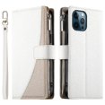thumbnail image 1 of Funda cartera GANGXUN para iPhone 12 Pro Max , cuero PU con tarjetero, cremallera, correa de mano, soporte y protección 603°, 1 of 6