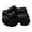Black, variant on Womens Slip On Sandals Comfortable Cloud Slides Open Toe Round Platform Non Slip Bathroom Shower Slippers Soft Cushion Lightweight Beach Walking Sandals Summer Casual