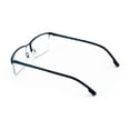 thumbnail image 4 of Men Premium Optical Frame Wide Large Head Reading Glasses Half Rim Metal - Clear Lens Reader DRM03 145MM Blue +1.75, 4 of 5