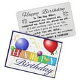 thumbnail image 2 of DEGASKEN Happy Birthday Cards for Him, Guy Gifts for Bday, Men Metal Wallet Card, 2 of 5