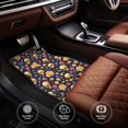 thumbnail image 6 of Naloa Skull gold flower Car Foot Mat Set of 4 Pieces - Universal Floor Liner Neoprene Full Set Floor Mats for Cars Trucks SUV, 6 of 7