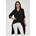 thumbnail image 1 of Maxi blusa asimétrica Roman Fashion /Juvenil, 1060 (Negro) negro G Roman Fashion BL-ST-1060-NEGRO, 1 of 6