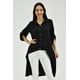 thumbnail image 1 of Maxi blusa asimétrica Roman Fashion /Juvenil, 1060 (Negro) negro CH Roman Fashion BL-ST-1060-NEGRO, 1 of 6