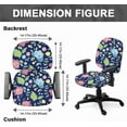 thumbnail image 2 of 2 fundas para sillas de oficina y ordenador con diseño de flores y hojas, elásticas, lavables y antipolvo., 2 of 7