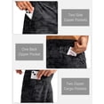 thumbnail image 4 of Pantalones cortos cargo de senderismo Pudolla para hombre, camuflaje negro, talla M, 4 of 7
