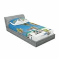 thumbnail image 3 of Tropical Bedding Set with Sheet & Covers, Beach Beds Among Palm Trees Paradise Coast Holiday Summer Ocean Sunbathing Picture, Printed Bedroom Decor 2 Shams, 4 Sizes, Multicolor, by Ambesonne, 3 of 3