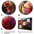 thumbnail image 3 of Designart "Pink Wildflower Fields" Floral Metal Wall Décor Set, 3 of 5
