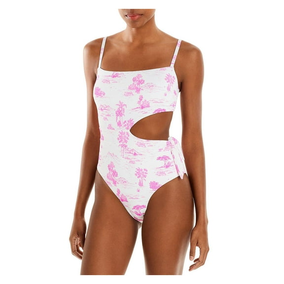 Aqua Swim Womens Cut-Out Beachwear One-Piece Swimsuit