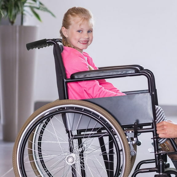 LOLIPPYY 2Pcs Wheelchair Handle Grips Anti-slip Hand Protector Black PVC Ergonomic Grasp Transportation Assistance