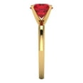 thumbnail image 3 of 2 ct Round Cut Simulated Ruby Solitaire Engagement Ring for Women in 18K Yellow Gold, 3 of 5