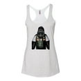 thumbnail image 2 of Wild Bobby, Cool Silverback Gorilla with Sunglasses and Biker Vest | Womens Animal Lover Premium Tri-Blend Racerback Tank Top, Heather White, Small, 2 of 3