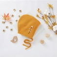 thumbnail image 2 of Tao Tao Newborn Baby Bonnet: Infant Ear Protection Hat Pilot Cap, Organic Merino Wool Fleece Yellow 3 Months, 2 of 6