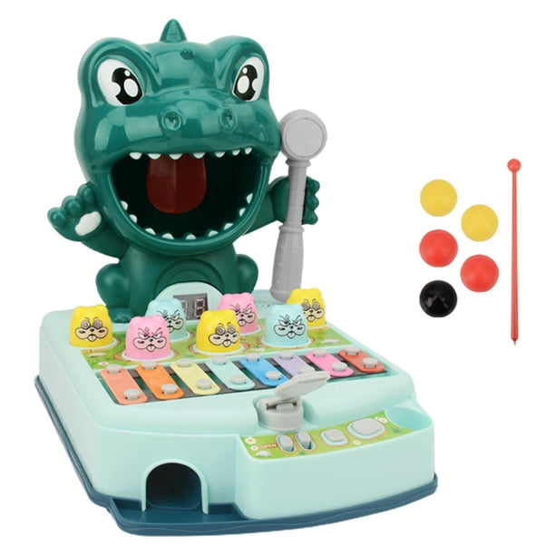 Juego multifuncional de hámster musical divertido para cumpleaños de niños pequeños Dinosaurio verde