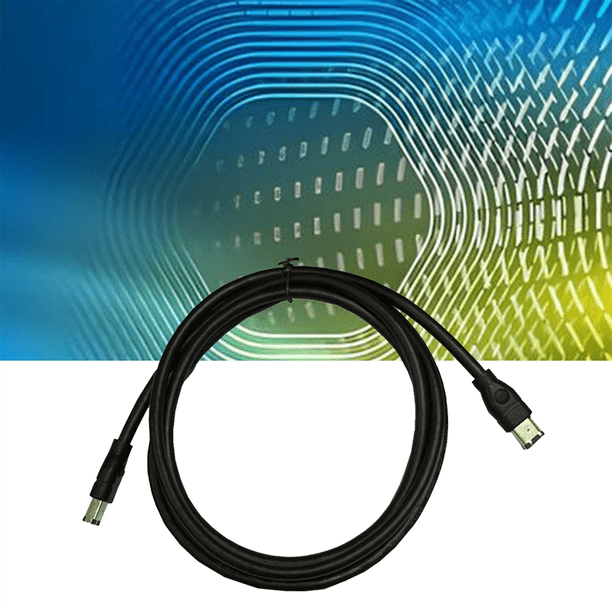1.8m Firewire Cable Black IEEE 1394 Firewire 400 to Firewire 400