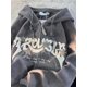 thumbnail image 4 of Sudadera con capucha y cremallera para otoño e invierno, sudaderas de felpa bordadas para hombres y mujeres, chaqueta holgada informal con capucha y diseño holgado, 4 of 5