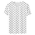 thumbnail image 4 of Woman Short Sleeve Tops Ladies Casual Tops, Women's Polka Dots Blouse Ladies Loose Fit Tunic Tee V Neck Short Sleeve Summer Tops Plus Size Comfy Shirts, 4 of 4