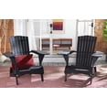 thumbnail image 2 of SAFAVIEH Breetel Outdoor Chairs w/ Wine Glass Holder, Black, Set of 2, 2 of 11