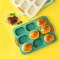 thumbnail image 3 of 1 Pcs Silicone Baguette Pan, Nonstick French Bread Bake Mold,Heat Resistant Baguette Bread Pan,9 Grids Ham Burger Buns Sandwich Rolls Pans,Bread Mold for Baking,French Bread Baking Pan(GN2), 3 of 5