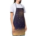 thumbnail image 4 of Rocae Gold Black Glitter for Kitchen Aprons for Women Adjustable Cooking Kitchen Chef Apron for Men with Pockets, 4 of 7