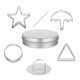 thumbnail image 4 of Fiudx Cortados de Pastel, Juego de Moldes de Acero Inoxidable, Herramientas con Acabado Antiadherente, Fácil Desmoldado, Forma Perfecta En Todo Momento, Ideal para Hornear Fondant, Ideal para Chefs C, 4 of 7