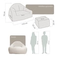 thumbnail image 4 of Sillón De Espuma Comprimida Al Vacío 1 Plaza Japandi Likka White, 4 of 6