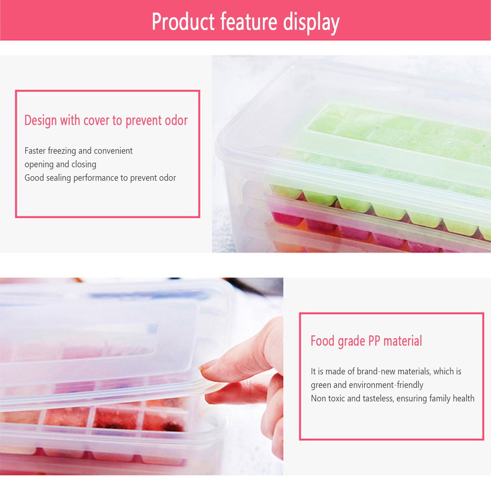 Weloille Silicone Ice Tray Beverage Refrigerator Mini Ice Maker Mini Fridge Soap Molds Mini Freezer Cake Silicone Molds Household Ice Tray Silica Gel Ice Box Whisky