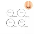thumbnail image 4 of K-KED 2PCS Stainless Steel Nose Lip Ear Ring Hinged Septum Clicker Hoop Body Piercing-20G 6mm-Rose Gold, 4 of 8