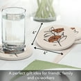 thumbnail image 5 of Thirstystone Mocha Flower 4-Pack Round Stone Coasters, 5 of 7