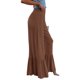 thumbnail image 2 of Txlixc - Pantalones de salón para mujer, holgados, cómodos, de pierna ancha, con parte inferior con volantes, de talle alto, sueltos, informales, para trabajo Txlixc Casual, 2 of 5