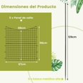 thumbnail image 3 of Costway Vallas de Jardín Decorativa con 5 Paneles y 6 Estacas Barrera de Exterior para Mascotas con Recubrimiento en Polvo 87 X 98 cm Negro, 3 of 10