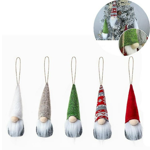 5 Poupées de Vieux Homme de la Forêt Sans Visage pour Décorer la Décoration d'Arbre de Noël