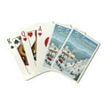 thumbnail image 1 of Sunapee, New Hampshire, Retro Ski Resort, Lantern Press, Premium Playing Cards, 52 Card Deck with Jokers, USA Made, 1 of 4