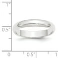 thumbnail image 2 of Platinum 4mm Half-Round Featherweight Band Ring Size 9.5, 2 of 6
