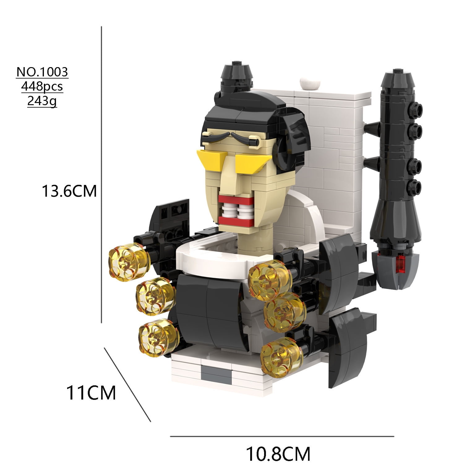 Toilet Man VS Monitor Man Building Blocks Toy MOC Compatible Lego