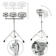 thumbnail image 4 of Ashthorpe Roto Tom Drum Set with Remo Drumheads - 6", 8", 10" Toms with Adjustable Stand, 4 of 7