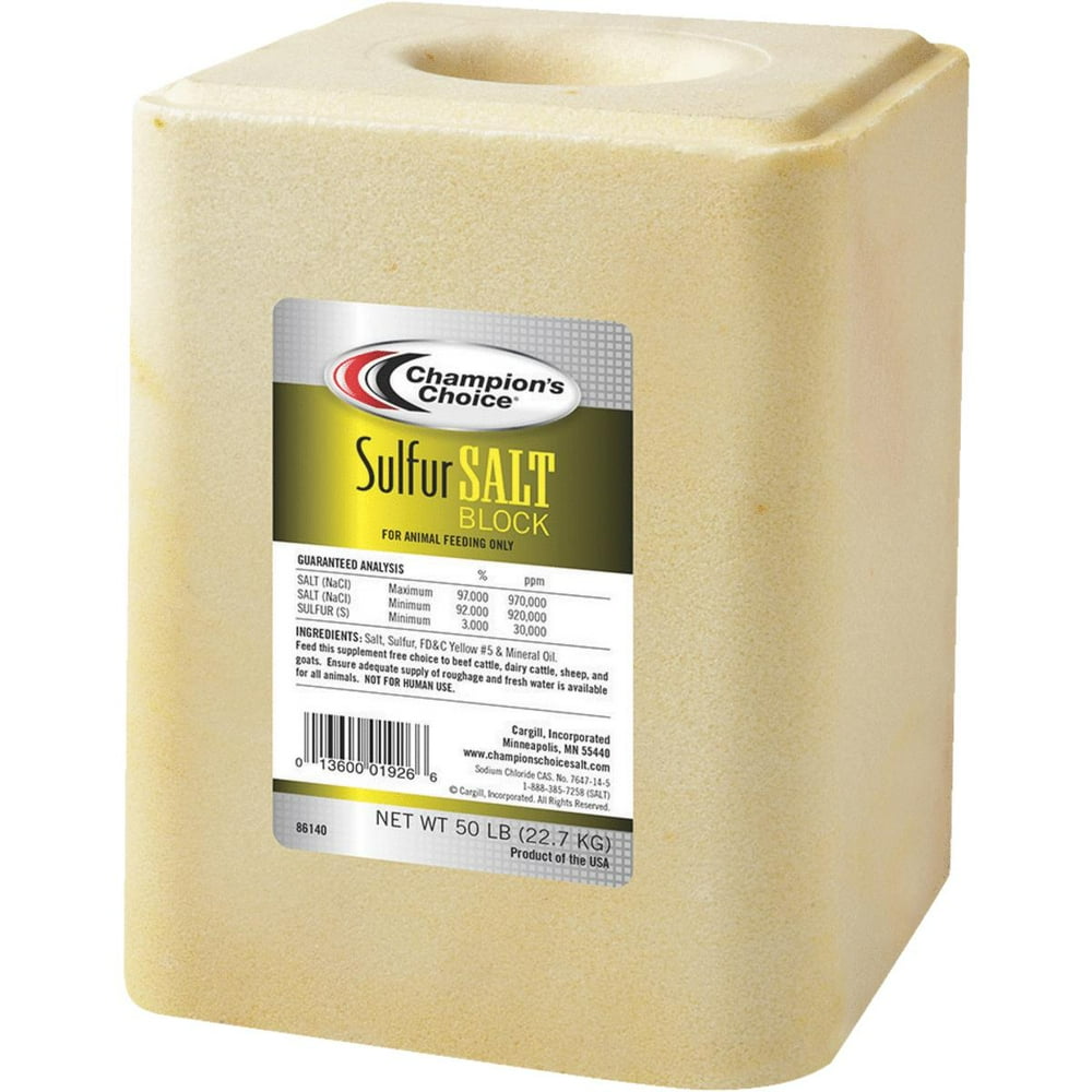 Cargill Salt INC 50 Sulfur Salt Block 100012612