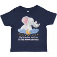 thumbnail image 3 of Inktastic My Grandma Loves Me to the Moon and Back Elephant Family Boys or Girls Toddler T-Shirt, 3 of 5