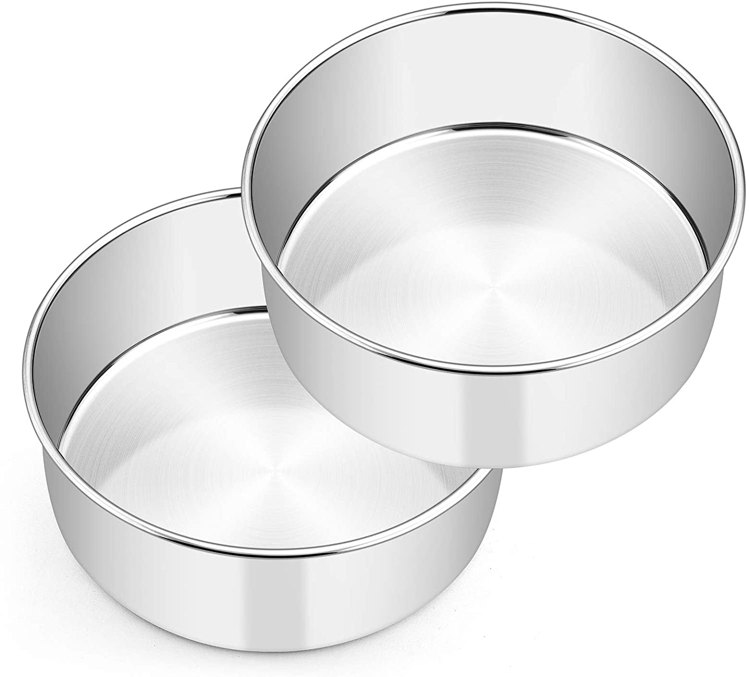 PP CHEF 4-Piece Stainless Steel Round Baking Pans Layer Cake P 6 Inch Cake Pan 