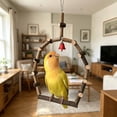 thumbnail image 4 of Natural Wooden Parrot Swing For Birds Chewing Activity Play Stand With Ladder And, 4 of 4