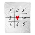 thumbnail image 1 of ASHLEIGH Flannel Throw Blanket Tic Tac Toe Game Criss Cross and I Love Soft for Bed Sofa and Couch 58x80 Inches, 1 of 1