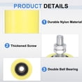 thumbnail image 3 of 2Pack Slide Gate Guide Roller, 5" Nylon Sliding Gate Support Assembly, Yellow, 3 of 6