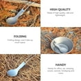 thumbnail image 3 of BEADCEST Outdoor Camping Utensils Stainless Steel Fork Spoon Spork 1Pack, 3 of 8