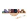 thumbnail image 3 of HILABEE Balancing Blocks Games Portable Baby Developmental Toys Wooden Balancing Playset Geometric, 3 of 9