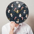 thumbnail image 6 of Yayeee Wall Clock Battery Operated 9.5" Silent Quartz Non-Ticking for Living Room Decor, Playful Winter, 6 of 8
