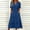 Navy plus size boho dress a1, variant on Women Plus Size Summer V Neck Short Sleeve Boho Flowy Pleated Smocked Midi Casual Dress for Vacation Beach, Yellow L
