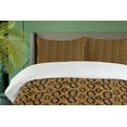 thumbnail image 4 of Ambesonne Snakeskin Print Duvet Cover Sets, Grunge Look Reptile, 2-King, Amber Dark Brown and Tan, 4 of 7