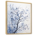 thumbnail image 2 of Designart "Winter Blooms of Tree in Blue and White II" Landscapes Framed Wall Art - Country White Tree Entryway Framed Wall Art Print, 2 of 6
