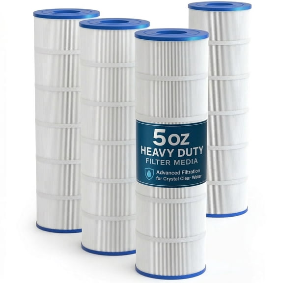 Upgraded 5oz CCP420 Pool Filter Cartridges, Compatible with Pentair Clean & Clear Plus 420 (#160301), Replaces OEM 178584, R173576, Pleatco PCC105, 4-Pack, 420 Sq.Ft Total, Premium Media
